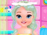 Play Pou Baby Bathing game free online
